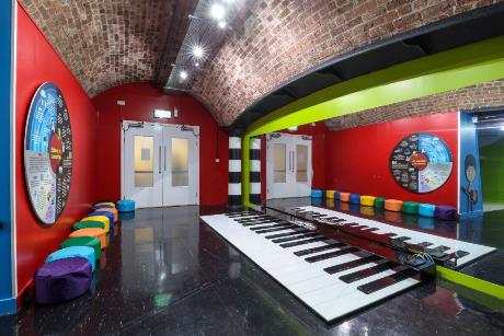 A giant interactive floor piano on offer at The Beatles Story in Liverpool